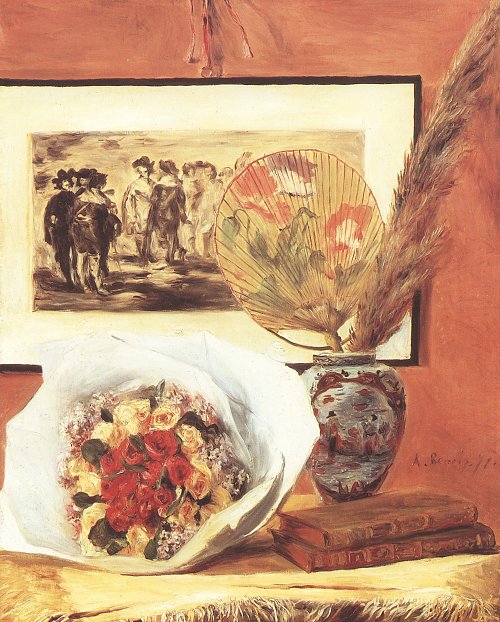 Auguste Renoir Stillleben mit Blumenstrauss Wandbild