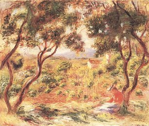 Auguste Renoir Weinstoecke bei Cagnes Wandbild