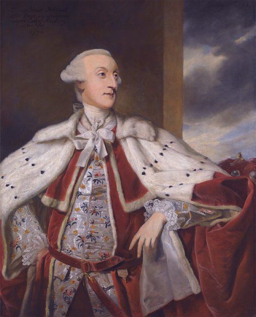 Joshua Reynolds Portrait of Thomas Bruce Brudenell Bruce later 1st Earl of Ailesbury in Peer s Robes Wandbild