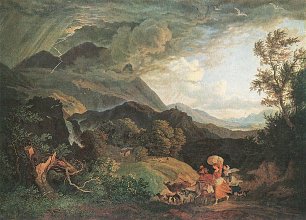 Ludwig Richter Gewitter am Monte Serone im Sabinergebirge Wandbild