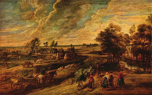 Rubens Rueckkehr der Bauern vom Feld Wandbild