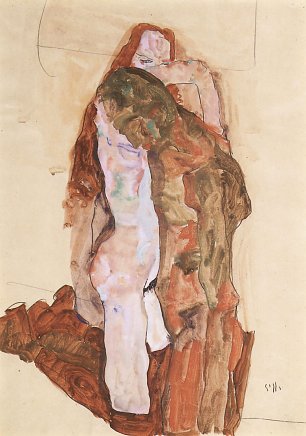 Egon Schiele Frau und Mann Wandbild