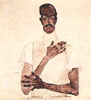 Egon Schiele Portraet des Erwin von Graff Wandbild