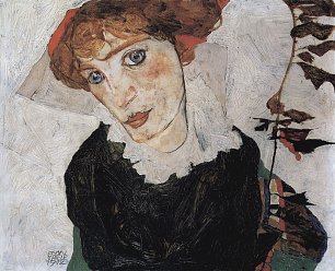 Egon Schiele Portraet von Wally Wandbild