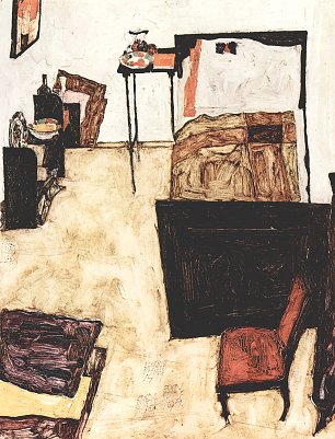 Egon Schiele Schieles Wohnzimmer in Neulengbach Wandbild