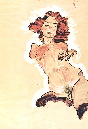 Egon Schiele Weiblicher Akt Wandbild