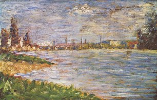 Georges Seurat Die beiden Ufer Wandbild