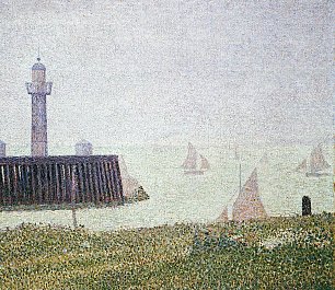 Georges Seurat Hafenmole in Honfleur Wandbild