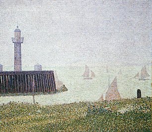 Georges Seurat Hafenmole in Honfleur