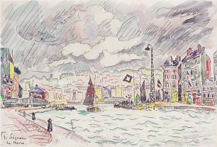 Paul Signac Le Havre mit Regenwolken Wandbild