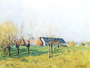 Alfred Sisley Bauernhof zum Hoellenkaff Wandbild