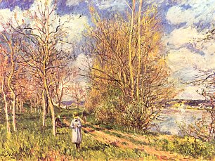 Alfred Sisley Die kleinen Wiesen im Fruehling Wandbild
