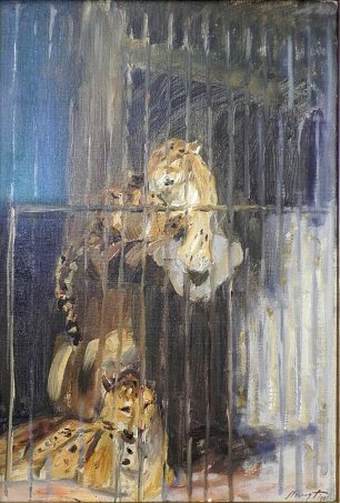 Max Slevogt Zwei Leoparden Wandbild