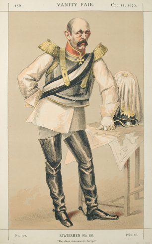 James Tissot Caricature of Count von Bismarck Schoenausen Wandbild