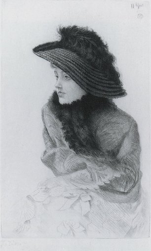 James Tissot Portrait of Mrs Newton Wandbild
