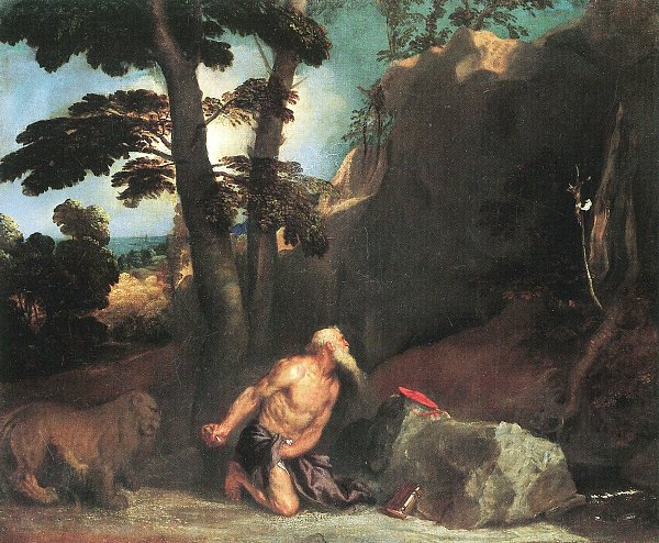 Tizian Der Hl Jeremias tut Busse Wandbild