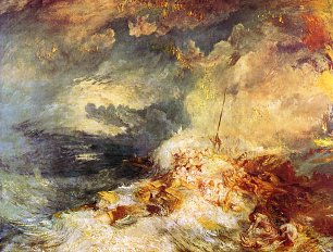 William Turner Feuer auf dem Meer Wandbild