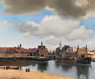Jan Vermeer Ansicht von Delft Wandbild