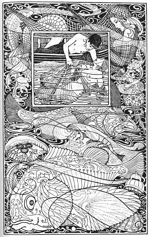 Heinrich Vogeler Der Fischer und das Meermadchen Wandbild