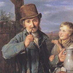 Ferdinand-Georg-Waldmueller-Der-Tagloehner-mit-seinem-Sohn