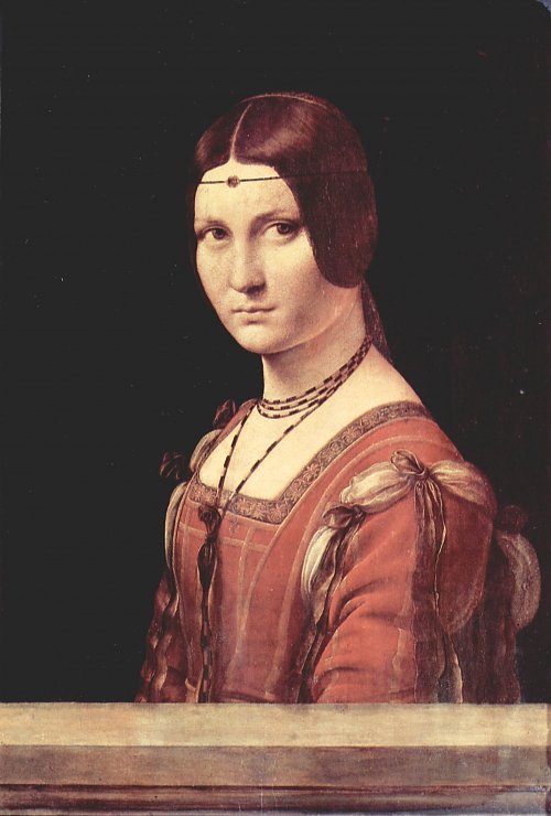 Leonardo Da Vinci Portrait einer jugnen Frau Wandbild