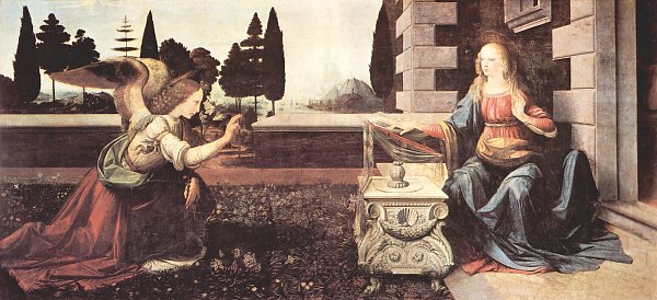 Leonardo Da Vinci Verkuendigung an Maria 2