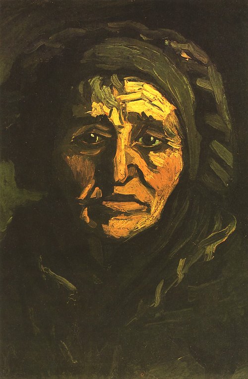 Vincent van Gogh Baeuerin mit gruenlicher Haube Wandbild