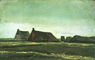 Vincent van Gogh Bauernhaeuser Wandbild
