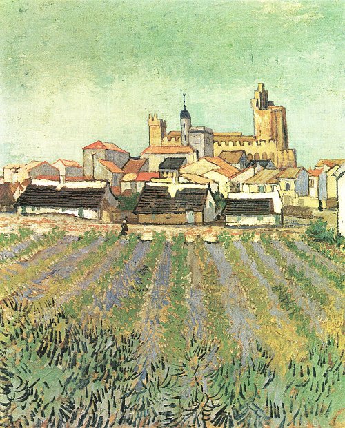 Vincent van Gogh Blick auf Saintes Maries Wandbild