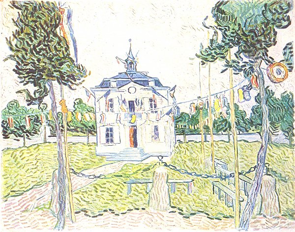 Vincent van Gogh Das Gemeindehaus in Auvers Wandbild
