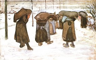 Vincent van Gogh Kohlen tragende Frauen Wandbild