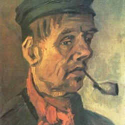 Vincent-van-Gogh-Kopf-eines-Bauern-mit-Tonpfeife