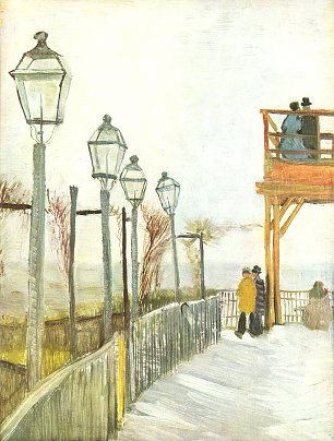 Vincent van Gogh Montmartre bei der oberen Muehle Wandbild
