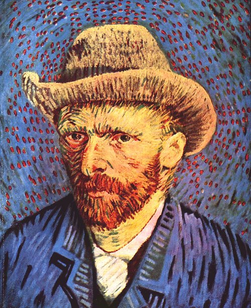 Vincent van Gogh Selbstbildnis mit grauem Filzhut 2 Wandbild
