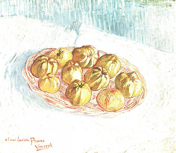 Vincent van Gogh Stillleben mit Apfelkorb 1 Wandbild
