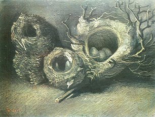 Vincent van Gogh Stillleben mit drei Vogelnestern Wandbild