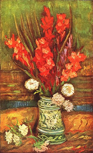 Vincent van Gogh Stillleben mit roten Gladiolen Wandbild