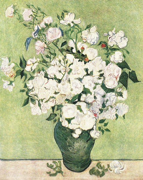 Vincent van Gogh Vase mit Rosen Wandbild