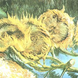 Vincent-van-Gogh-Vier-verbluehte-Sonnenblumen