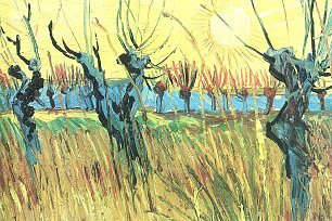 Vincent van Gogh Weiden bei Sonnenuntergang Wandbild
