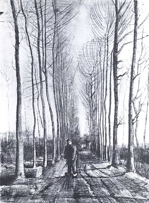 Vincent van Gogh Pappelallee Wandbild