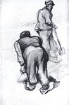 Vincent-van-Gogh-Studienblatt-mit-zwei-Bauern