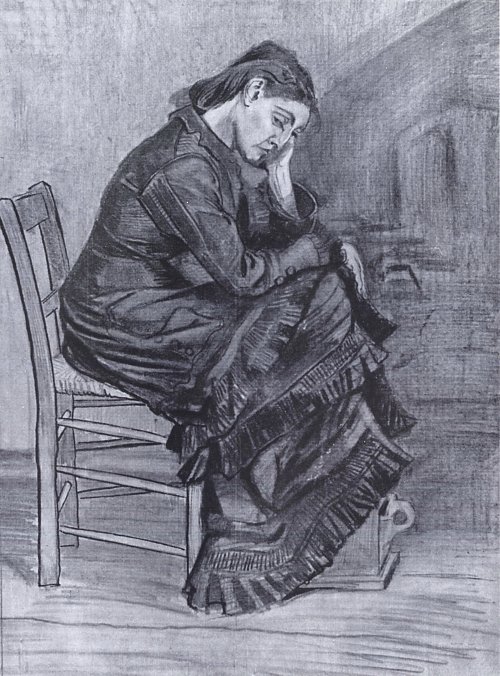 Vincent van Gogh Trauernde Frau Wandbild