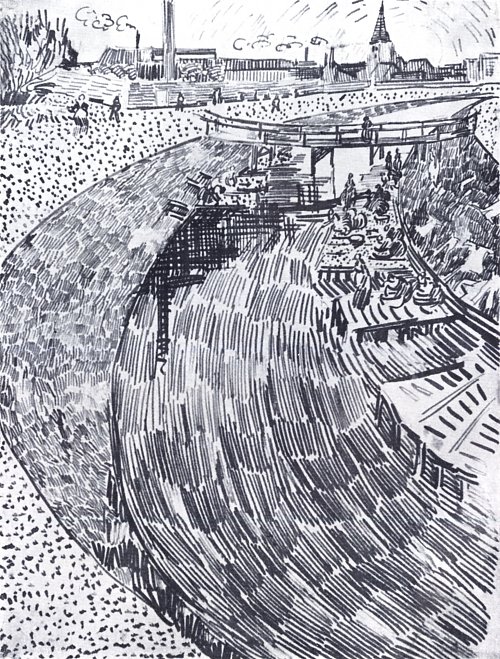 Vincent van Gogh Waescherinnen am Kanal Wandbild