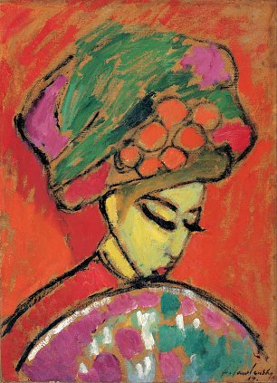 Alexej von Jawlensky Young Girl with a Flowered Hat Wandbild