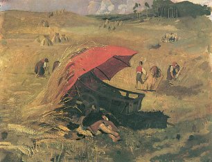 Franz von Lenbach Der rote Schirm Wandbild