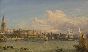 Friedrich von Nerly Blick auf Venedig Wandbild