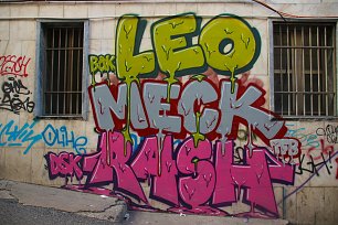 Graffiti Leo Meck Rash Wandbild
