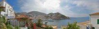 Mediterrane-Stadt-Dorf-Meer