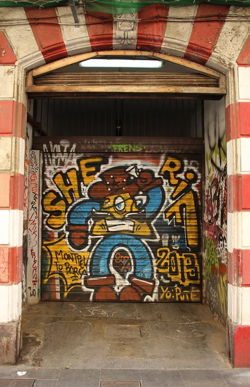 Graffiti in Barcelona Wandbild